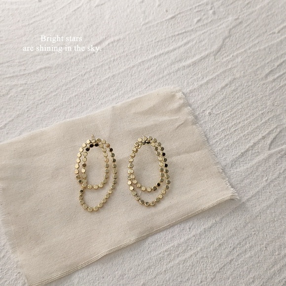 Fashion Earring/ S925 Silver Needle/ 14K Gold Plated - Picture 7 of 8